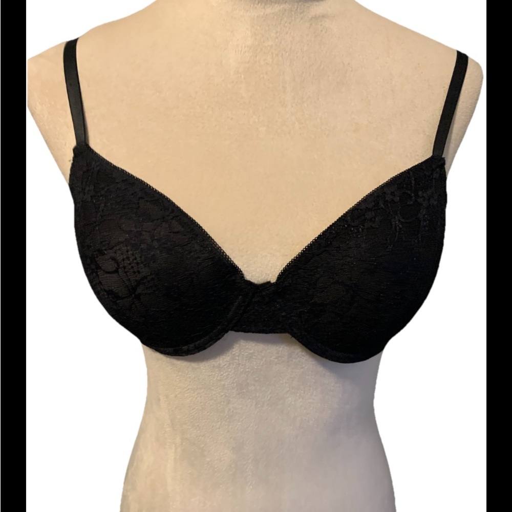 I Body Glamour Racer Back  Convertible Bra Black Lightly Lined 36C Underwire